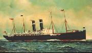 Antonio Jacobsen SS Kroonland, oil painting